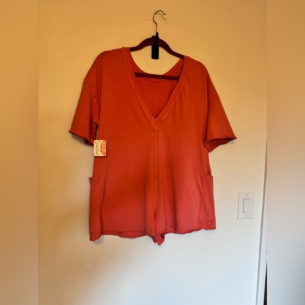 NEW FP Movement Hot Shot T Shirt Romper Tulip Pink Size XS NWT - Picture 5 of 11